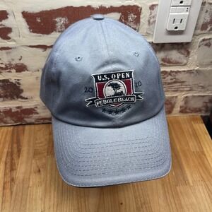 USGA 2010 US Open Pebble Beach Member Hat Blue Gray Adjustable Golf Cap
